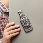 Décapsuleur magnétique en forme de bouteille avec texte Fête de mariage Cadeau de fête des pères pour homme