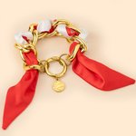 Personalized Fashion National Flag Silk Metal Bracelet with Football Tennis Text Charm Birthday Sports Event Cheer Accessories for Sport Lovers