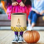 Personalized Cute Raccoon Ghost Peter Rabbit Plaid Trick or Treat Bag Candy Bucket with Name Halloween Party Favors for Boys Girls