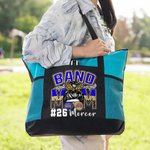 Personalizado Multicolor Banda Mamá Bolsa grande con nombre y número Ensayos Regalo de cumpleaños para la madre
