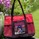 Personalizado Multicolor Banda Mamá Bolsa grande con nombre y número Ensayos Regalo de cumpleaños para la madre