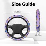 Personlig portrett av hund og katt med slipsfarget rattbeskyttende deksel Biltilbehør Gave til sjåføren som elsker kjæledyr