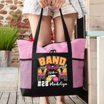 Personalizado Multicolor Banda Mamá Bolsa grande con nombre y número Ensayos Regalo de cumpleaños para la madre