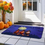 Personalized Moo I Mean Boo Chukle I Mean Trick or Treat Non-Slip Doormat with Text Funny Cow Chicken Home Decor Halloween Gift for Family