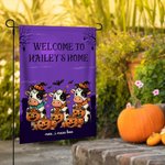 Personlig Moo I Mean Boo Chukle I Mean Trick or Treat Trädgårdsflagga Rolig ko kyckling Yard Veranda Festival Dekor Halloween Present till familjen