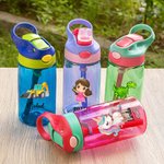 Borraccia Personalizzata da 480ml con Nome Cannuccia in Silicone e Manico Regalo di Compleanno per Bambini per il Ritorno a Scuola