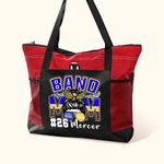 Personalizado Multicolor Banda Mamá Bolsa grande con nombre y número Ensayos Regalo de cumpleaños para la madre