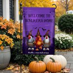 Personlig Moo I Mean Boo Chukle I Mean Trick or Treat Trädgårdsflagga Rolig ko kyckling Yard Veranda Festival Dekor Halloween Present till familjen