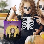Personalized Vampire Witch Halloween Candy Basket with Name Trick or Treat Bucket Halloween Gift for Kids