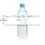 Lot de 30 Étiquettes de Bouteilles d'Eau Personnalisées avec Nom et Date Cadeau pour les Fiançailles Fête de Mariage Bridal Shower