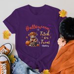 Personalized Cute Highland Cow Design Kids Adult T-Shirt with Name Halloween Birthday Gift for Family Friend