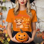 Personalized Cute Highland Cow Design Kids Adult T-Shirt with Name Halloween Birthday Gift for Family Friend