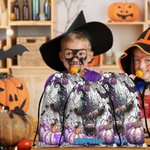 Personalized Cute Highland Cow Witch Pumpkin Design Candy Drawstring Bag with Name Halloween Party Trick or Trick Gift for Kids