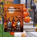 Personlig Moo I Mean Boo Chukle I Mean Trick or Treat Trädgårdsflagga Rolig ko kyckling Yard Veranda Festival Dekor Halloween Present till familjen