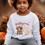 Personalizada Calabaza Highland Vaca Truco o Trato Niño Adulto Sudadera con nombre a juego Mamá y yo traje de Halloween Regalo para la familia