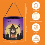 Personalized Vampire Witch Halloween Candy Basket with Name Trick or Treat Bucket Halloween Gift for Kids