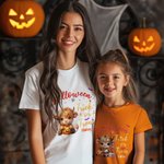 Personalized Cute Highland Cow Design Kids Adult T-Shirt with Name Halloween Birthday Gift for Family Friend