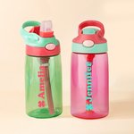 Botella de Agua Trébol de Cuatro Hojas Personalizada con Nombre Día de San Patricio Regalo de Vuelta al Cole para Niño