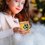 Personalized Cat Silhouette Rainbow Bridge Paw Print Memorial Candle Jar with Name Text Condolence Sympathy Pet Loss Gift for Cat Lovers