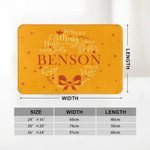 Paillasson Antidérapant Multicolore Personnalisé avec Nom de Famille Vœux Joyeux en Couronne de Gui Décoration d'Intérieur Cadeau Noël pour la Famille