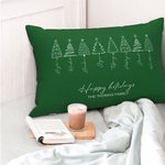 Linea personalizzata dell'albero di Natale, copricuscino con 1-8 nomi e testo Festival Home Decor Regalo di Natale per la famiglia