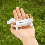 Personalized Funny Dachshund Dog Ceramic Trinket Ring Jewelry Holder with Name Birthday Wedding Bridal Shower Gift for Dachshund Lovers