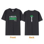 Personalised Glitter Bow Proud Cheer Mom 100% Cotton Short Sleeve T-shirt with Name Breathable Multicolour Available Game Day Gift for Mom