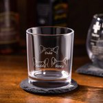 Bicchieri da whisky Bourbon personalizzati da 1 a 6 orecchie di animale con nome inciso al laser Regalo di compleanno per la festa del papà per gli am