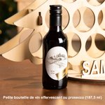 Porte-Bouteilles de Vin en Bois Personnalisé avec Nom Calendrier de l'Avent Noël en Forme de Sapin Cadeau Fête Nöel pour Famille