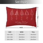 Linea personalizzata dell'albero di Natale, copricuscino con 1-8 nomi e testo Festival Home Decor Regalo di Natale per la famiglia