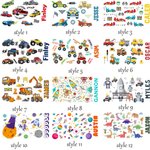 Gourde Multicolore Personnalisée de Nom et Motif Bouteille d'Eau avec Paille en Silicone pour Enfants Cadeau d'Anniversaire pour Garçons et Filles