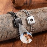Bracelet Photo Projection Personnalisé avec I Love You en 100 Langues Cadeau d'Anniversaire pour Homme