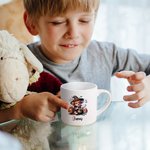 Personlig Pumpa Akvarell Sött Djur 6oz Keramisk Mugg med Namn Halloween Present till Pojkar Flickor