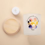 Personalized Cat Silhouette Rainbow Bridge Paw Print Memorial Candle Jar with Name Text Condolence Sympathy Pet Loss Gift for Cat Lovers