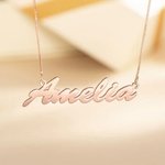 Personalisierte Zierliche Namenskette mit 7 Schriftarten Minimalistische Halskette mit Buchstaben Geburtstag Jahrestag Geschenk für Damen