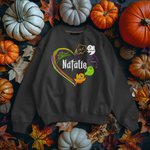 Personlig Halloween Ghosts Family Heart Design T-Shirt Sweatshirt Hoodie med 1-13 Namn Halloween Present till mamma mormor