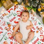 Coperta di Natale personalizzata con nome di Babbo Natale, renna e pupazzo di neve, decorazione domestica, regalo di Natale per bambini, amici e famig