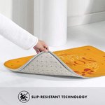 Paillasson Antidérapant Multicolore Personnalisé avec Nom de Famille Vœux Joyeux en Couronne de Gui Décoration d'Intérieur Cadeau Noël pour la Famille