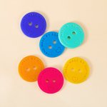 Personalised Set of 6 Handmade With Love Acrylic Buttons with Engraved Name Birthday Gift for Knitting Crocheting Lovers