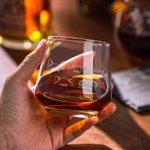 Bicchieri da whisky Bourbon personalizzati da 1 a 6 orecchie di animale con nome inciso al laser Regalo di compleanno per la festa del papà per gli am