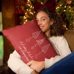 Linea personalizzata dell'albero di Natale, copricuscino con 1-8 nomi e testo Festival Home Decor Regalo di Natale per la famiglia