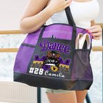 Personalisierte Multicolor Dance Mom Stylish Durable Tote Bag mit Namen und Nummer Geburtstag Geschenk für Tanzliebhaber Mutter