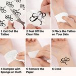 Gepersonaliseerde Waterdichte Niet-toxiciteit Oneindigheidssymbool Hart Set van 12 Tijdelijke Tatoeages met Naam Huwelijksverjaardag Cadeau voor Paar