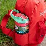 Personalised Colourful Cartoon Photo Name 475ml Kid's Water Bottle with Silicone Straw and Handle Birthday Back to School Gift for Boys Girls