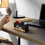 Imprimé 3D personnalisé Modèle d'ampli guitare Support pour médiators avec nom Cadeau d'anniversaire pour joueurs de guitare Amoureux de la musique