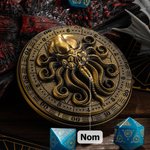 Dé de Plateau Tournant Personnalisé avec Nom Accessoire Jeu de Rotation avec Sac en Flanelle Cadeau Anniversaire pour Amoureux de Cthulhu