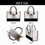 Gepersonaliseerde Floral Hair Cut Tool Design Canvas Grote Tas met Tekst Verjaardag Werk Accessoires Cadeau voor Kapper