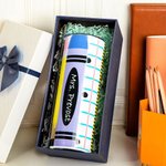 Personalised Crayon Style 20oz 30oz Teacher Insulated Tumbler with Straw Lid Appreciation Gift for Teacher