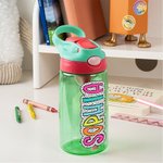 Gourde Multicolore Personnalisée avec Nom Style Points Dalmatiens Bouteille 480ml Anse Portable Cadeau Anniversaire Rentrée de l'École pour Enfant