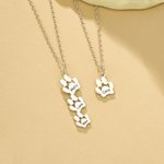 Henkilökohtainen 1-3 Tassut kaulakoru kaiverrettu nimet syntymäpäivä muistolahja koira kissa rakastaja